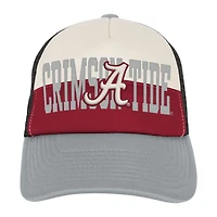 Casquette ajustable Youth Outerstuff Crimson Tide Modern Fan Trucker Alabama Crimson Tide pour homme, couleur cramoisie/crème