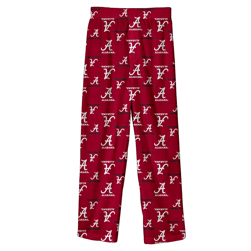 Pantalon avec logo intégral de l'équipe Crimson Tide l'Alabama pour jeunes Outerstuff
