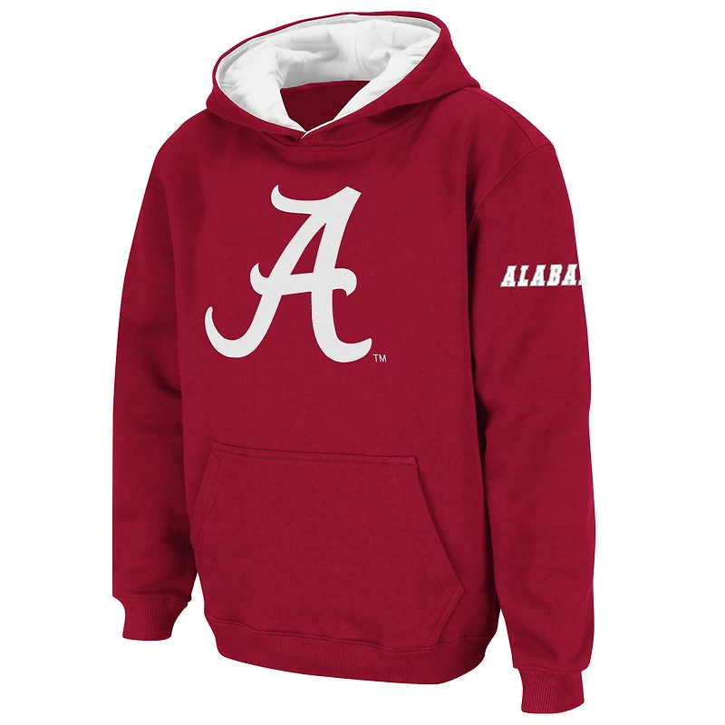 Youth Stadium Athletic Crimson Alabama Tide Big Logo Sweat à capuche