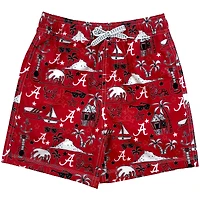 Maillot de bain pour jeunes Wes & Willy Crimson Alabama Tide Luau