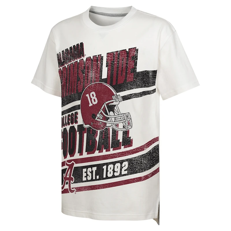 T-shirt surdimensionné blanc pour jeunes de l'Alabama Crimson Tide Let's Get Loud