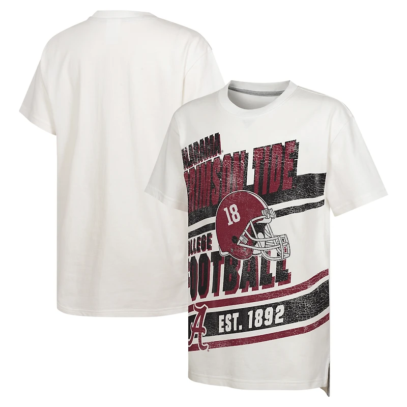T-shirt surdimensionné blanc pour jeunes de l'Alabama Crimson Tide Let's Get Loud