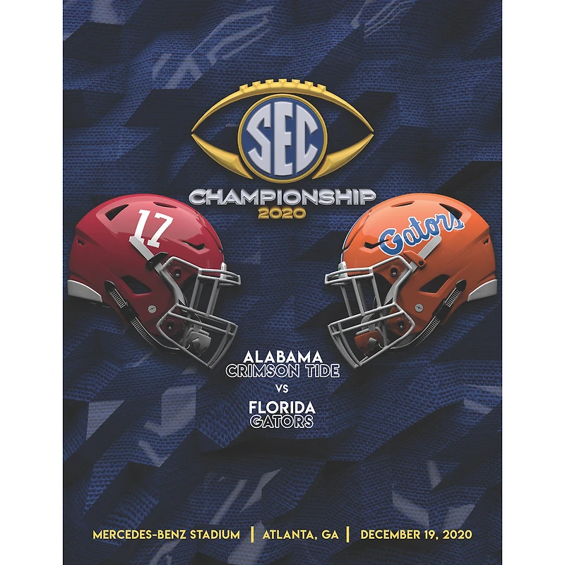 Programme de la journée de championnat de football SEC 2020 entre Alabama Crimson Tide et Florida Gators