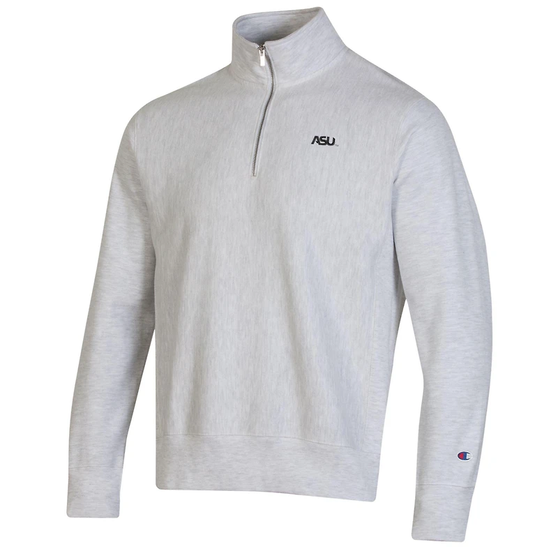 Men's Champion Gray Alabama State Hornets Reverse Weave Quarter-Zip Jacket
