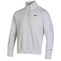 Men's Champion Gray Alabama State Hornets Reverse Weave Quarter-Zip Jacket