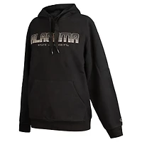 Men's FISLL  Black Alabama State Hornets Puff Print Sliced Pullover Hoodie