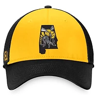 Men's Top of the World Black/Gold Alabama State Hornets Origins Trucker Adjustable Hat