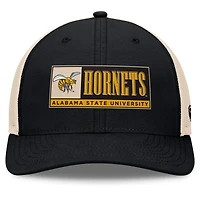 Casquette ajustable Bennett Trucker pour homme Top of the World noire/naturelle des Hornets de l'Alabama State