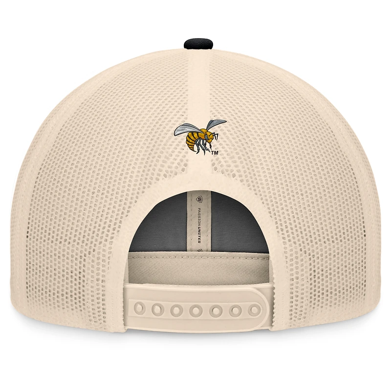 Men's Top of the World Black/Natural Alabama State Hornets Bennett Trucker Adjustable Hat