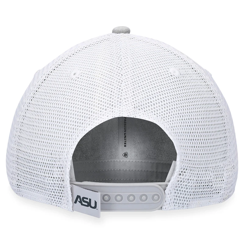 Men's Top of the World Gray/White Alabama State Hornets Slate Trucker Adjustable Hat