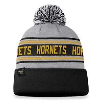 Bonnet en tricot à revers glacial pour hommes Top of the World Heather Grey Alabama State Hornets avec pompon