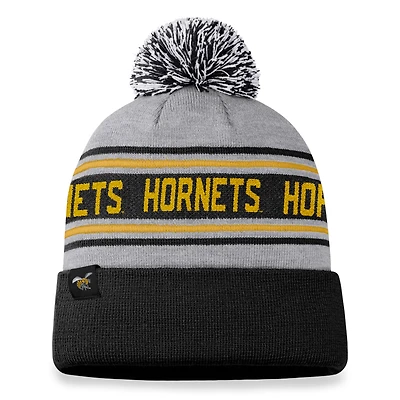 Men's Top of the World Heather Gray Alabama State Hornets Frigid Cuffed Knit Hat with Pom