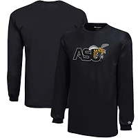 Youth Champion Black Alabama State Hornets Jersey Long Sleeve T-Shirt