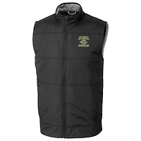 Gilet furtif entièrement zippé pour homme Cutter & Buck Black Alaska Anchorage Seawolves Big Tall