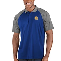 Men's Antigua Royal/Gray Albany State Golden Rams Nova Polo