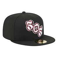 Men's New Era  Black Albuquerque Isotopes Theme Nights 59FIFTY Fitted Hat