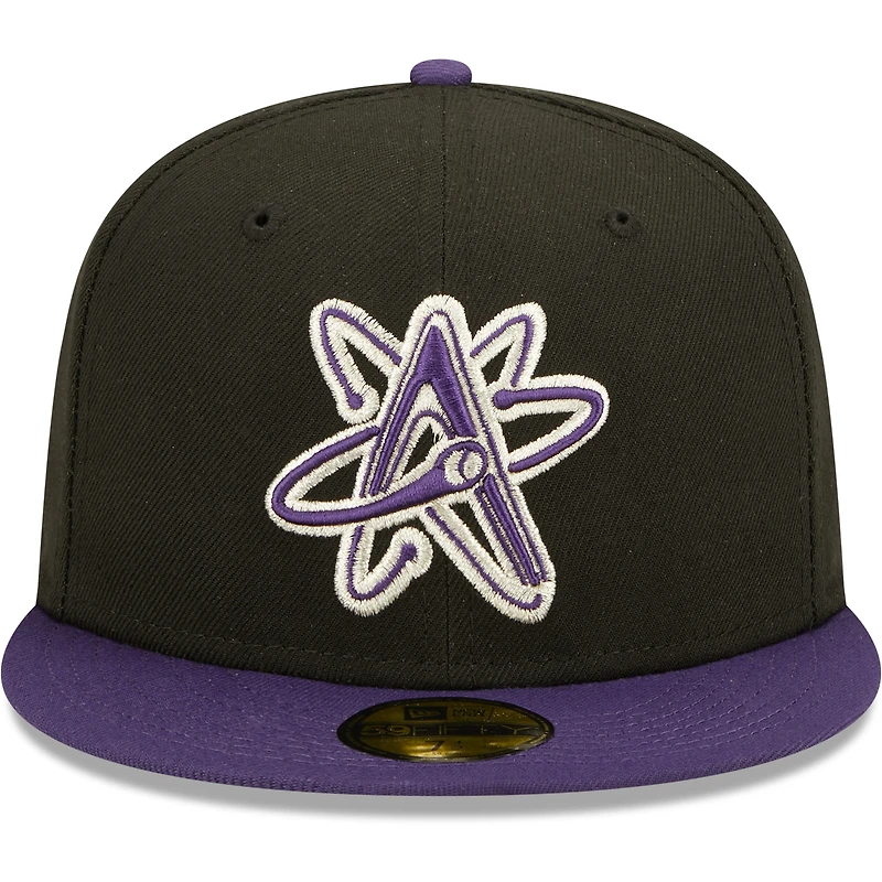 Men's New Era Black Albuquerque Isotopes Alternate Logo 2 Authentic Collection 59FIFTY Fitted Hat