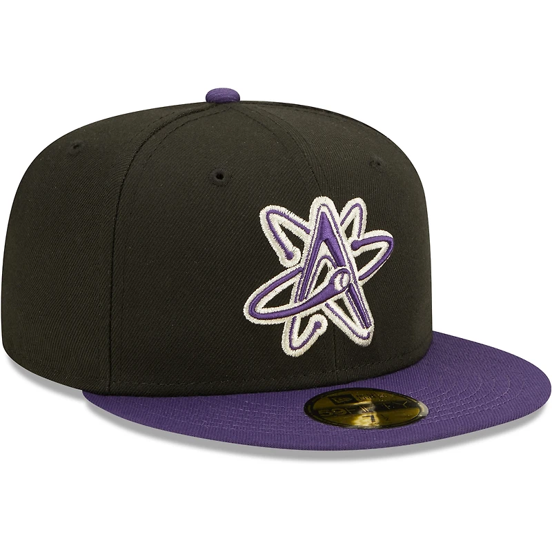 Men's New Era Black Albuquerque Isotopes Alternate Logo 2 Authentic Collection 59FIFTY Fitted Hat