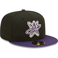 Men's New Era Black Albuquerque Isotopes Alternate Logo 2 Authentic Collection 59FIFTY Fitted Hat