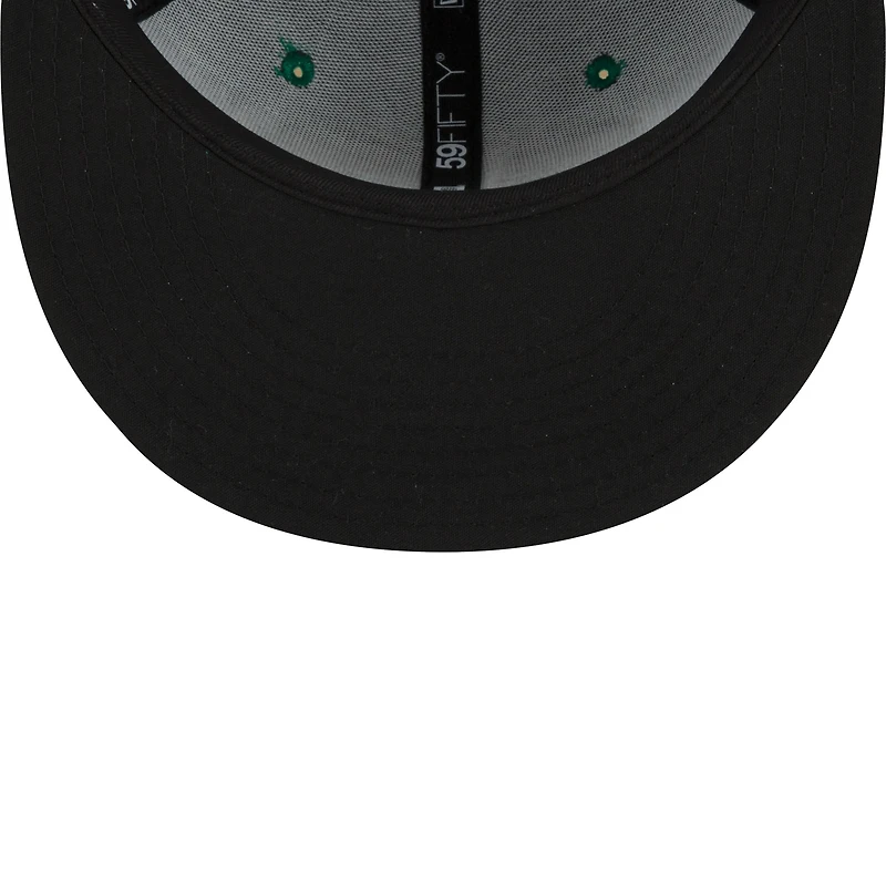 Men's New Era Black Albuquerque Isotopes Green Chile Cheeseburgers Theme Night 59FIFTY Fitted Hat