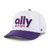 Chapeau ajustable Alex Bowman Driver Hitch Rope blanc '47 pour homme