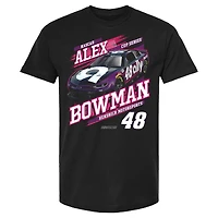 T-shirt noir pour homme de la collection Hendrick Motorsports Team avec voiture Alex Bowman Ally