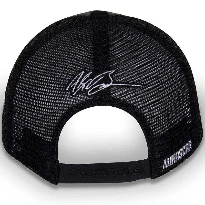 Collection Hendrick Motorsports Team pour homme Noir Alex Bowman Retro Patch Snapback Casquette réglable