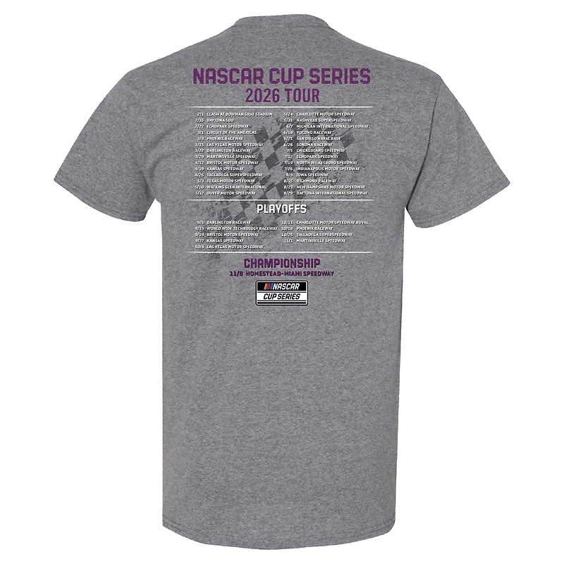 T-shirt homme Hendrick Motorsports Team Collection Heather Charcoal Alex Bowman 2026 NASCAR Schedule