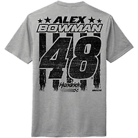 Men's Hendrick Motorsports Team Collection Heather Gray Alex Bowman Patriotic T-Shirt