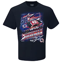 T-shirt de voiture patriotique bleu marine Alex Bowman Ally la collection Hendrick Motorsports Team pour hommes