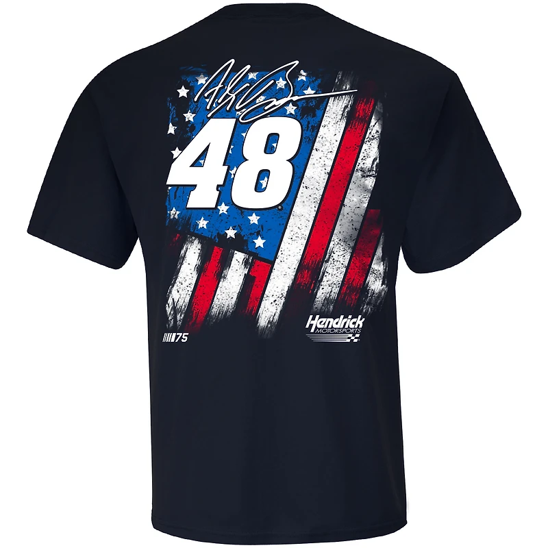 Men's Hendrick Motorsports Team Collection Navy Alex Bowman Exclusive Tonal Flag T-Shirt
