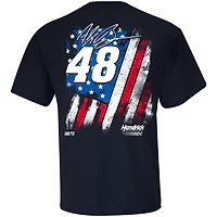 Men's Hendrick Motorsports Team Collection Navy Alex Bowman Exclusive Tonal Flag T-Shirt