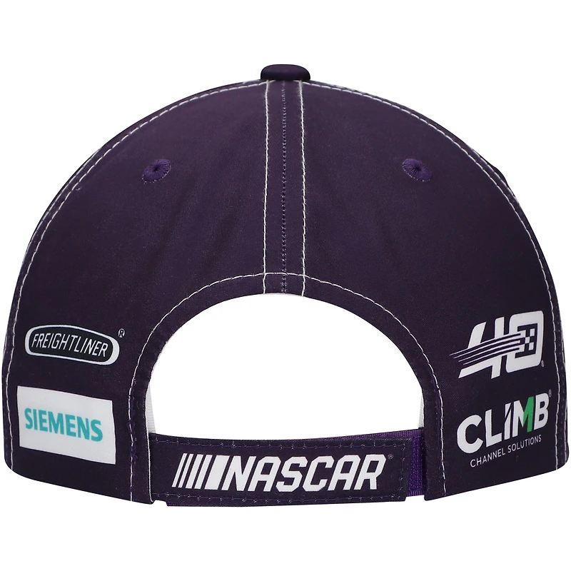 Collection de l'équipe Hendrick Motorsports pour hommes, blanc/violet, uniforme Alex Bowman Ally, chapeau réglable