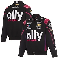 Veste d'uniforme en sergé à boutons-pression Alex Bowman Ally noire JH Design pour homme