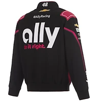 Veste d'uniforme en sergé à boutons-pression Alex Bowman Ally noire JH Design pour homme