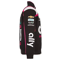 Men's JH Design Black Alex Bowman ally Twill Driver Uniform Full-Snap Jacket