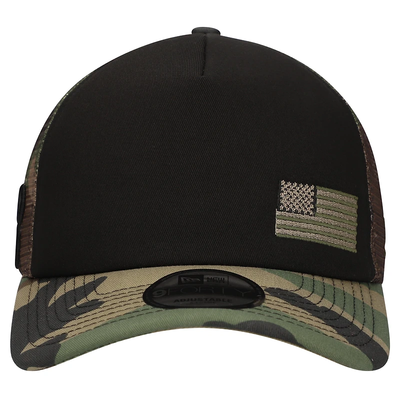 Men's New Era Black/Camo Alex Bowman Trucker 9FORTY Adjustable Hat