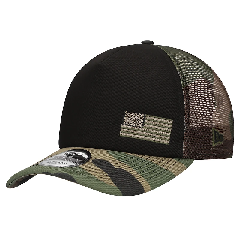 Men's New Era Black/Camo Alex Bowman Trucker 9FORTY Adjustable Hat