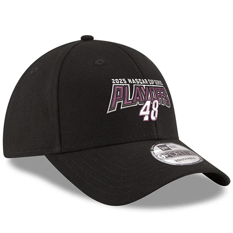 Men's New Era Black Alex Bowman 2025 NASCAR Cup Series Playoffs 9FORTY Adjustable Hat