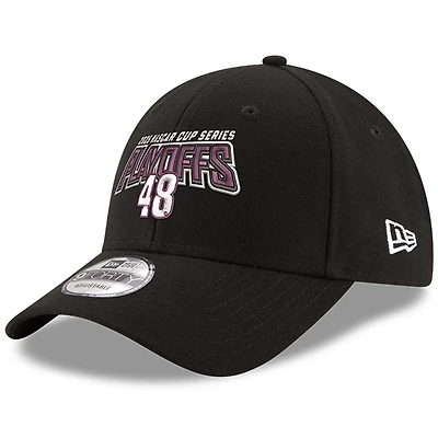 Casquette ajustable 9FORTY noire New Era Alex Bowman pour homme, édition éliminatoire NASCAR Cup Series 2025