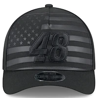 Men's New Era Black Alex Bowman American Flag 9FORTY M-Crown A-Frame Adjustable Hat