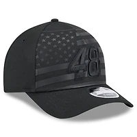 Men's New Era Black Alex Bowman American Flag 9FORTY M-Crown A-Frame Adjustable Hat