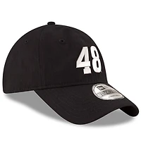 Men's New Era Black Alex Bowman Enzyme Washed 9TWENTY Adjustable Hat