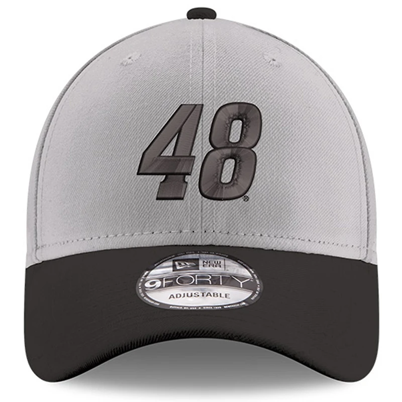 Casquette ajustable Alex Bowman 9FORTY Snapback New Era pour homme, gris/noir