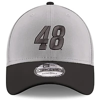 Casquette ajustable Alex Bowman 9FORTY Snapback New Era pour homme, gris/noir