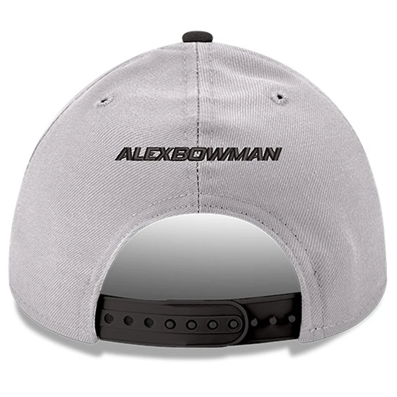 Casquette ajustable Alex Bowman 9FORTY Snapback New Era pour homme, gris/noir