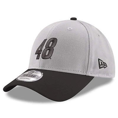 Casquette ajustable Alex Bowman 9FORTY Snapback New Era pour homme, gris/noir