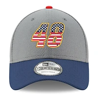 Men's New Era  Gray/Navy Alex Bowman Salute 9FORTY Adjustable Hat