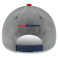 Casquette réglable Alex Bowman Salute 9FORTY New Era gris/bleu marine pour hommes