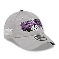 Casquette ajustable New Era grise Alex Bowman 9FORTY pour homme